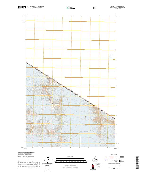 Juneau D-1 SE topographic map thumbnail