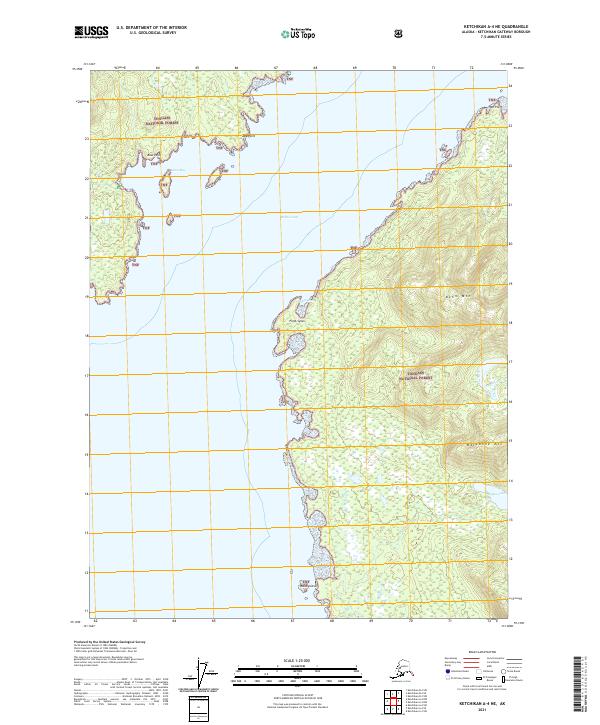 Ketchikan A-4 NE topographic map thumbnail