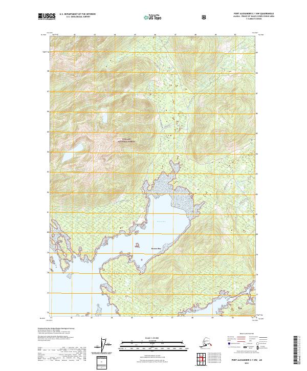 Port Alexander C-1 NW topographic map thumbnail