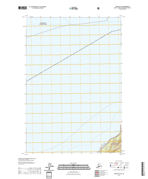 Juneau B-6 SW topographic map thumbnail