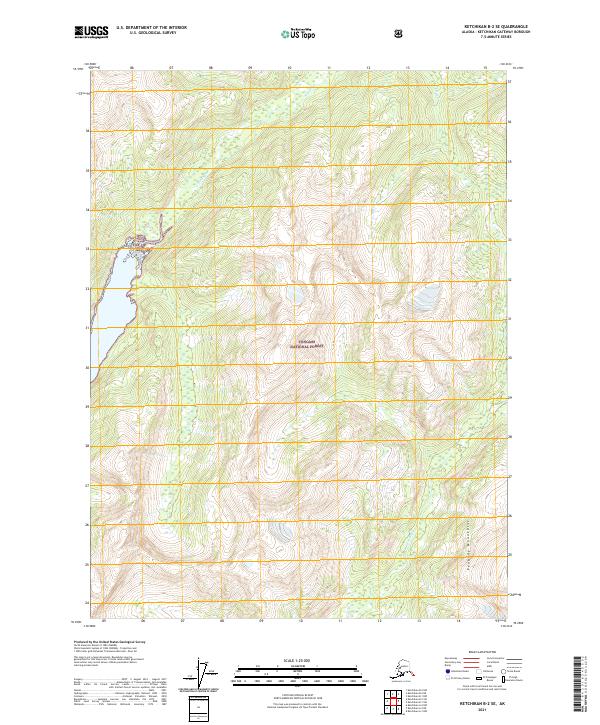 Ketchikan B-2 SE 2021 topographic map thumbnail