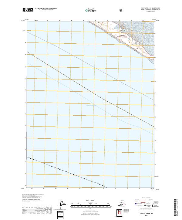 Yakutat B-4 SW topographic map thumbnail