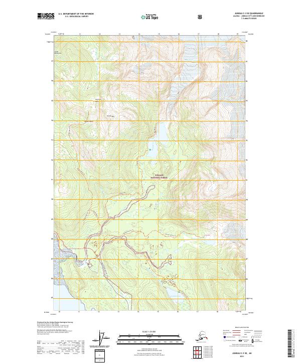 Juneau C-3 SE topographic map thumbnail