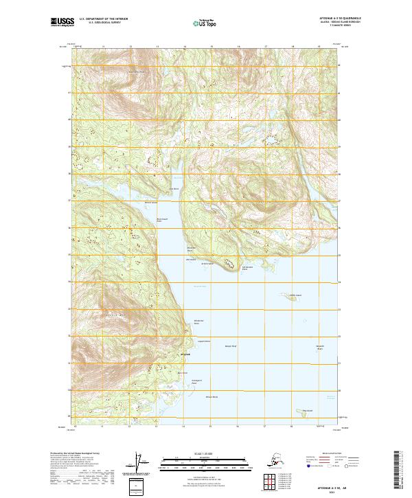 Afognak A-3 SE topographic map thumbnail