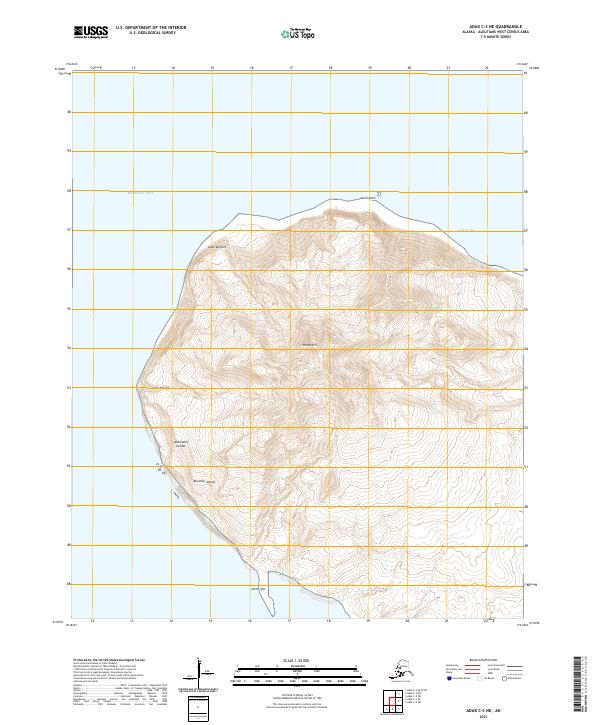 Adak C-3 NE topographic map thumbnail