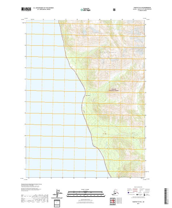 Yakutat D-5 SE topographic map thumbnail
