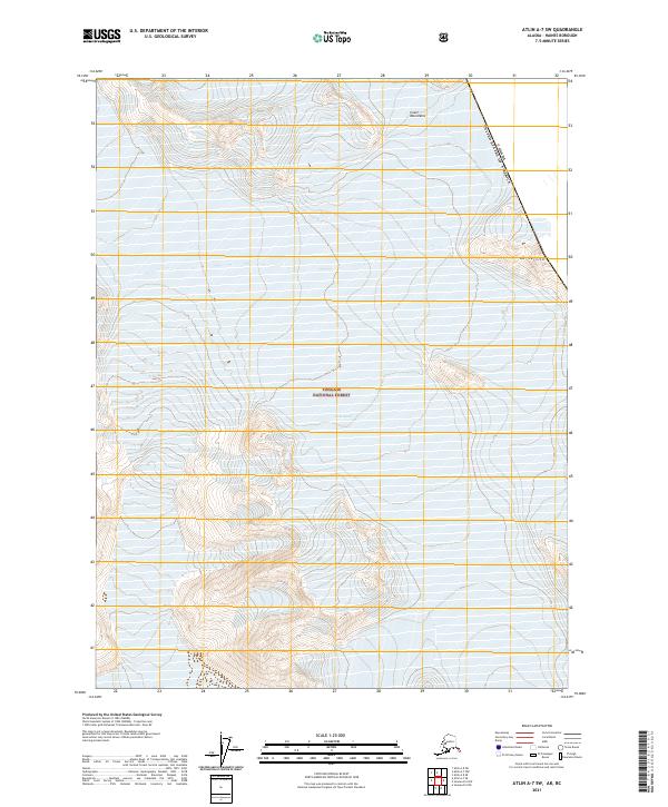 Atlin A-7 SW topographic map thumbnail