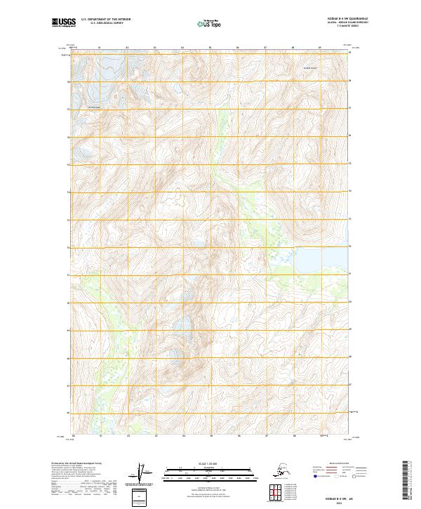 Kodiak B-4 SW topographic map thumbnail