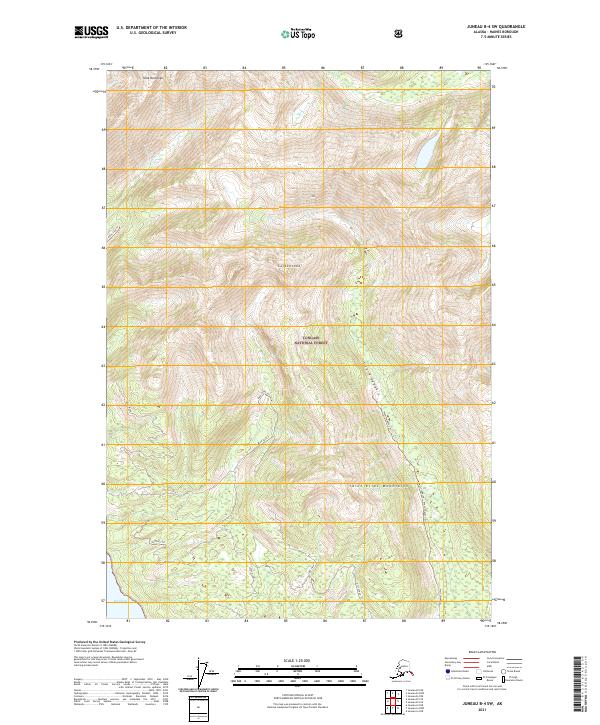 Juneau B-4 SW topographic map thumbnail