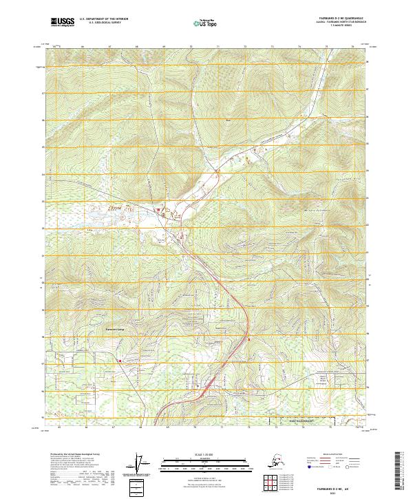 Fairbanks D-2 NE 2021 topographic map thumbnail