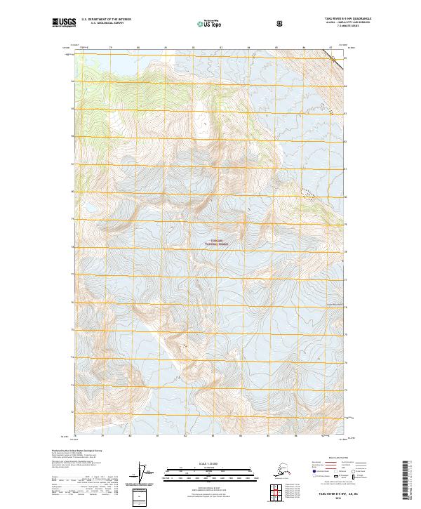 Taku River B-5 NW topographic map thumbnail