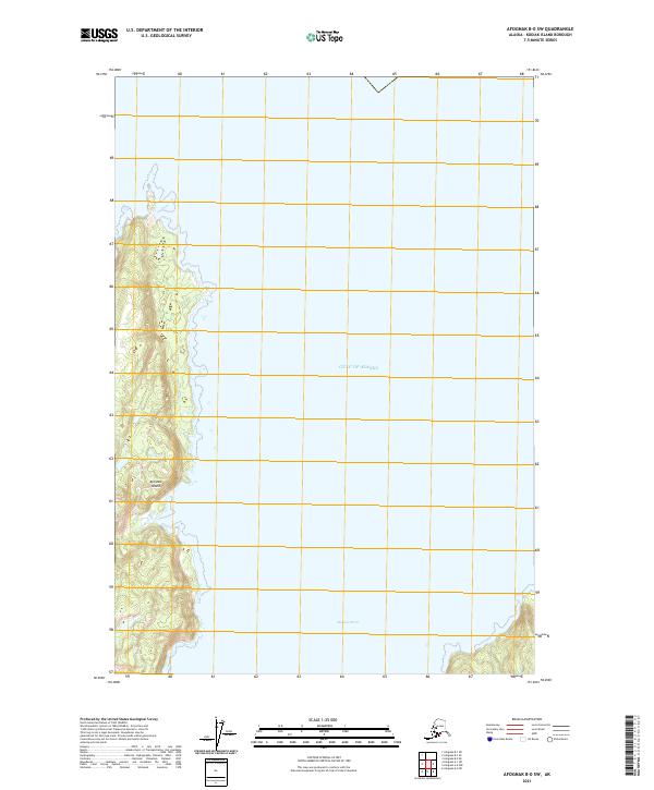Afognak B-0 SW topographic map thumbnail