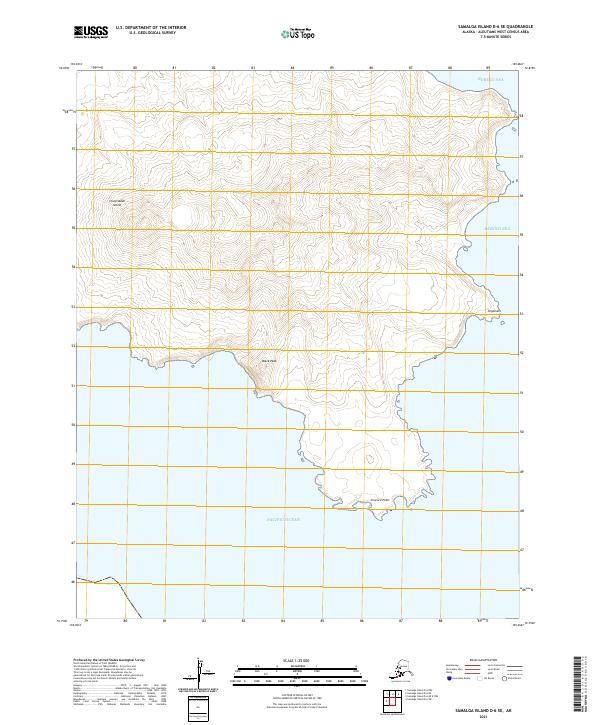Samalga Island D-6 SE topographic map thumbnail