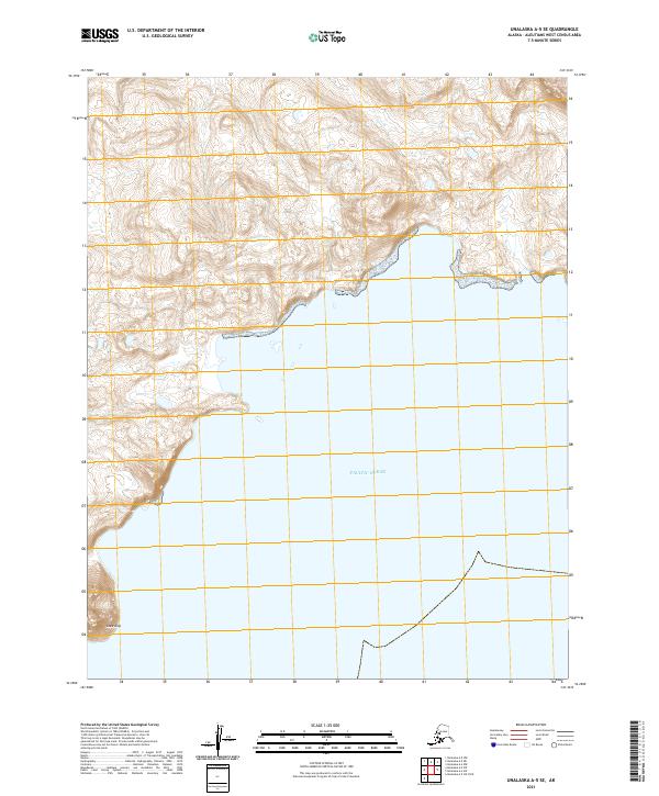 Unalaska A-5 SE topographic map thumbnail