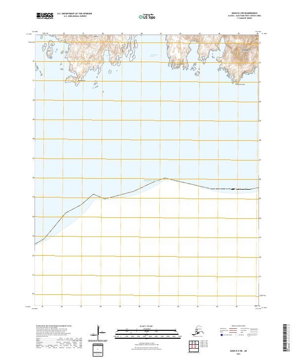 Adak B-2 NE topographic map thumbnail