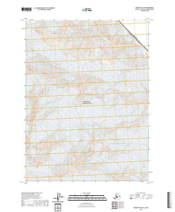 Skagway B-8 SW topographic map thumbnail
