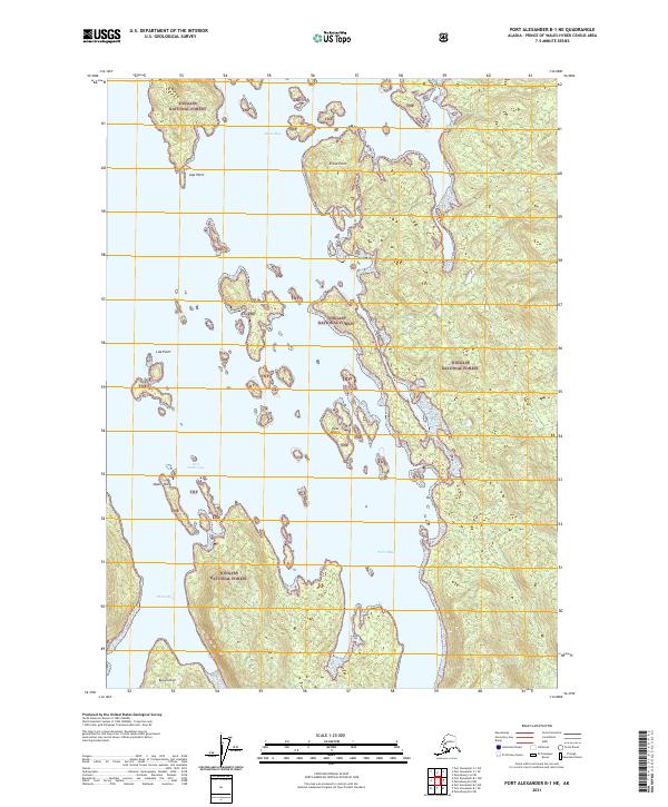 Port Alexander B-1 NE topographic map thumbnail