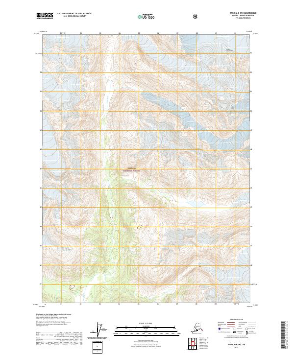 Atlin A-8 SW topographic map thumbnail