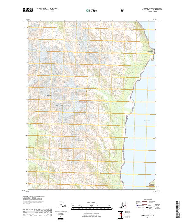 Yakutat D-4 SW topographic map thumbnail