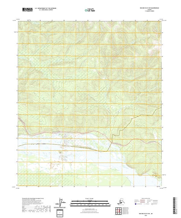 Big Delta B-5 SW 2021 topographic map thumbnail