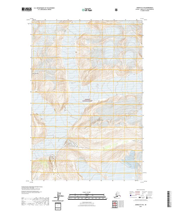 Juneau D-2 SE topographic map thumbnail