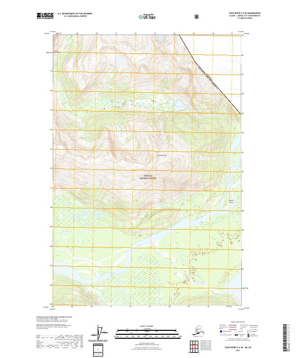 Taku River C-6 SE topographic map thumbnail
