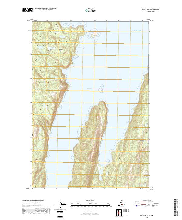 Afognak B-1 SE topographic map thumbnail