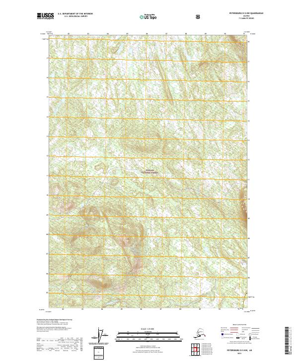 Petersburg D-5 NW topographic map thumbnail