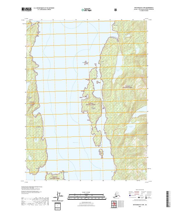 Ketchikan B-3 NW topographic map thumbnail