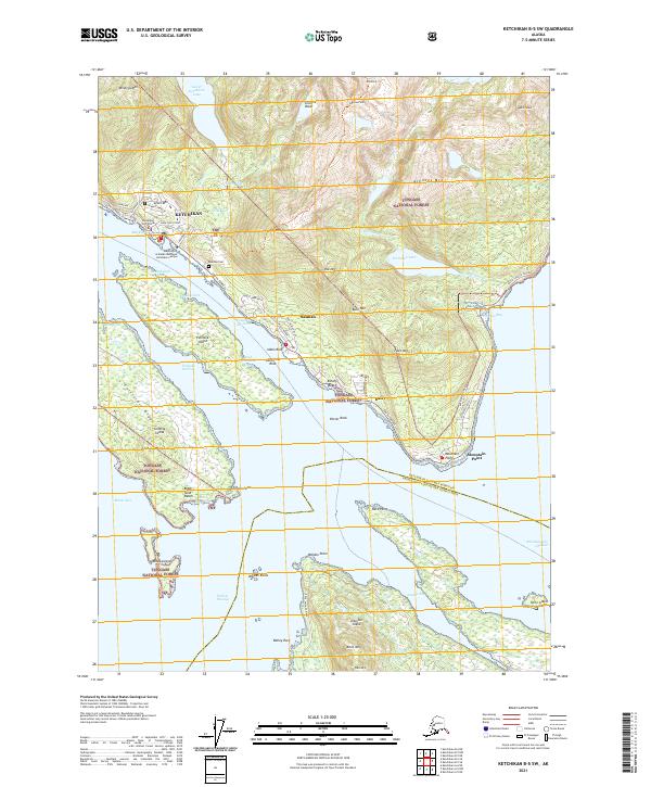 Ketchikan B-5 SW topographic map thumbnail