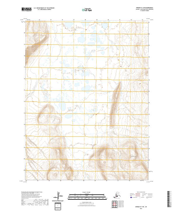 Unimak D-1 SW topographic map thumbnail