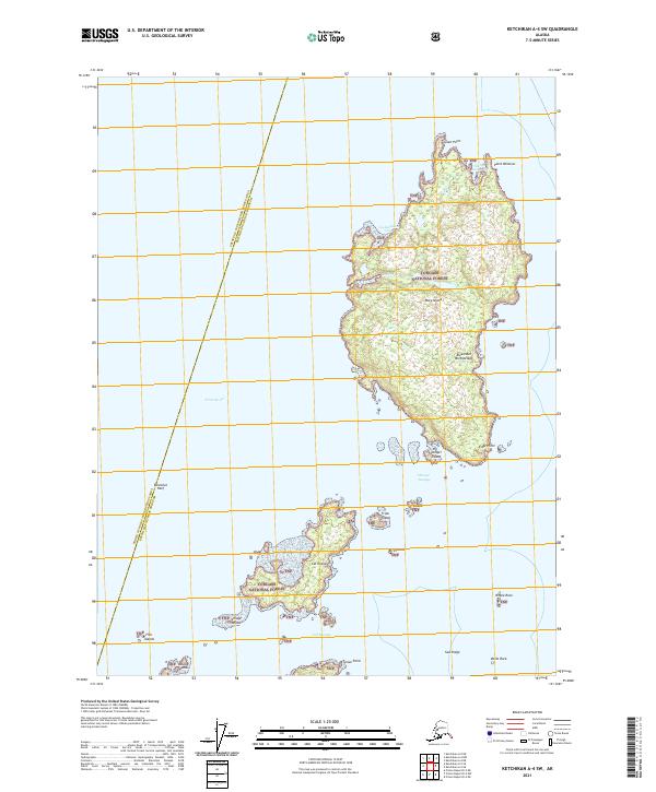 Ketchikan A-4 SW topographic map thumbnail