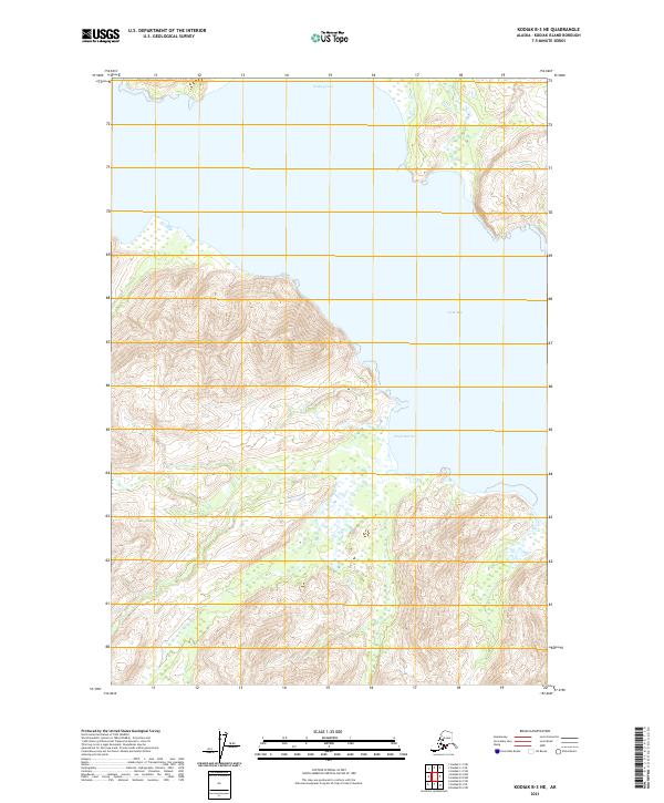 Kodiak B-3 NE topographic map thumbnail