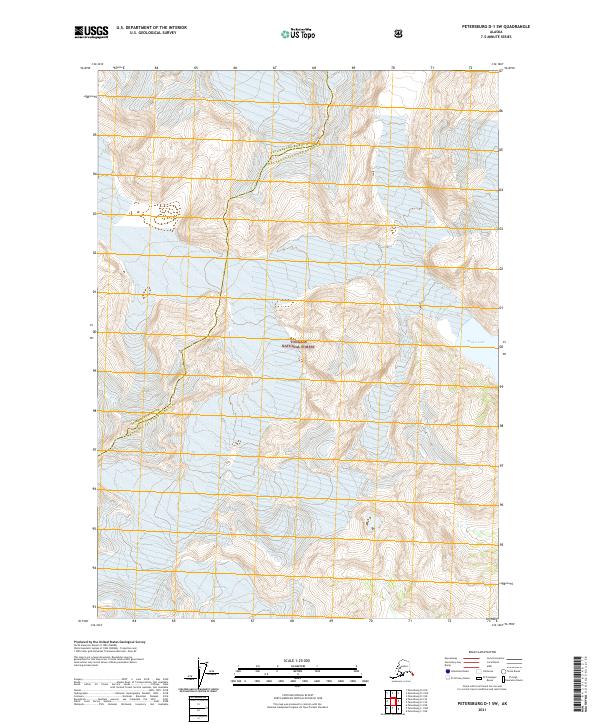 Petersburg D-1 SW 2021 topographic map thumbnail