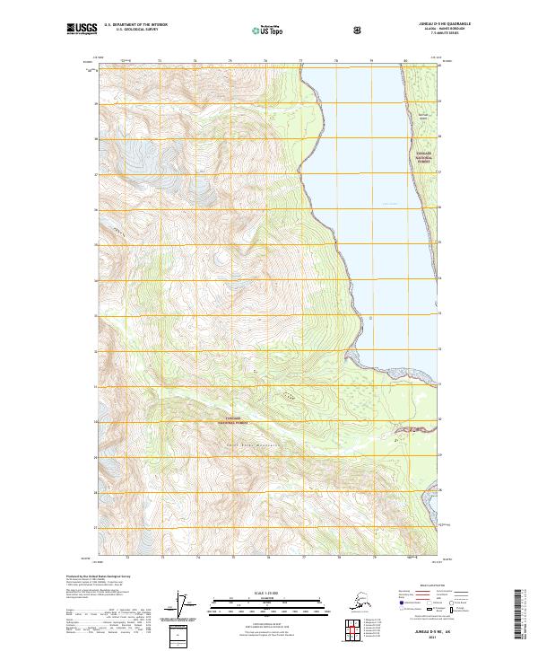 Juneau D-5 NE topographic map thumbnail