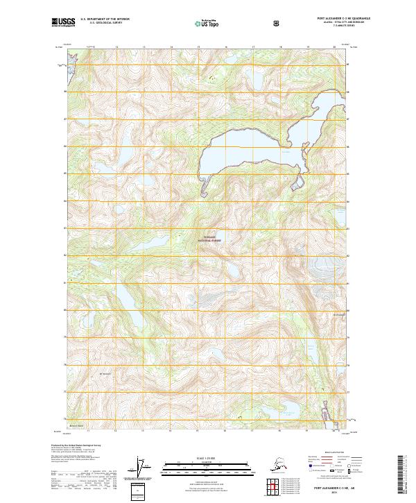 Port Alexander C-3 NE topographic map thumbnail