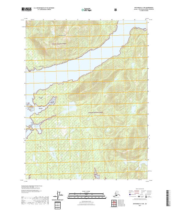 Ketchikan A-3 SW topographic map thumbnail