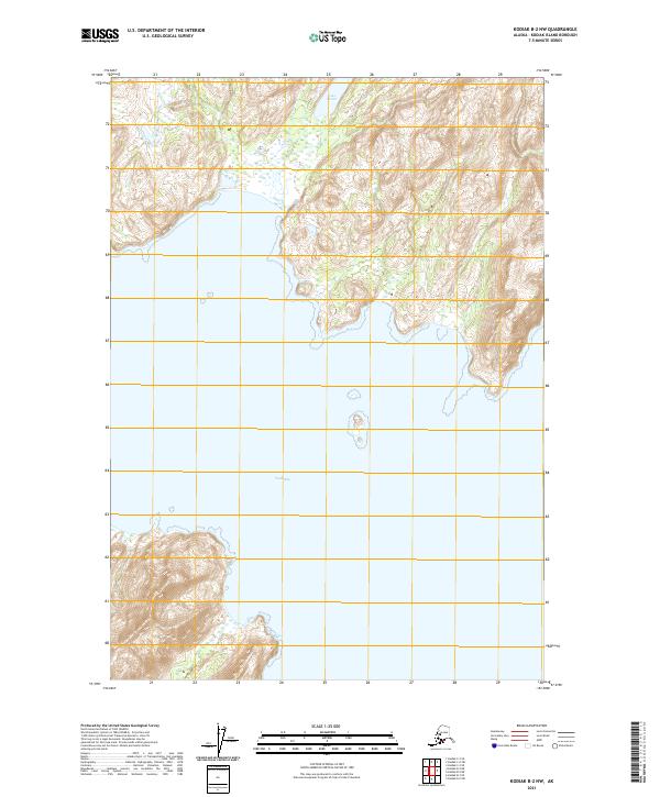 Kodiak B-2 NW topographic map thumbnail