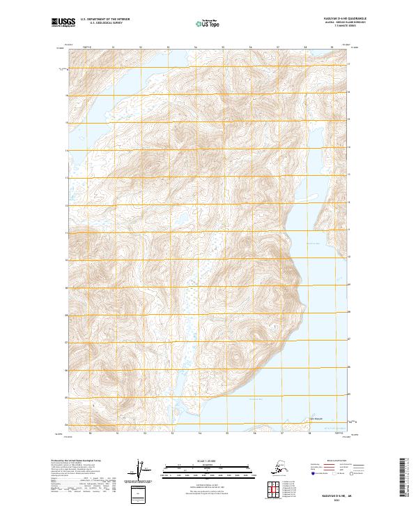 Kaguyak D-6 NE topographic map thumbnail