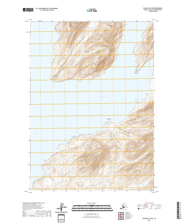 Kaguyak D-6 NW topographic map thumbnail