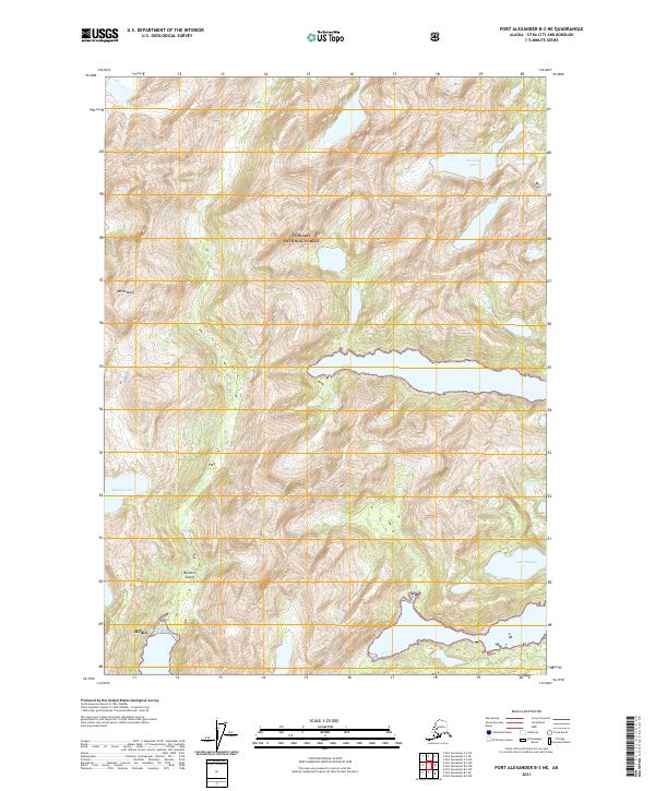Port Alexander B-3 NE topographic map thumbnail