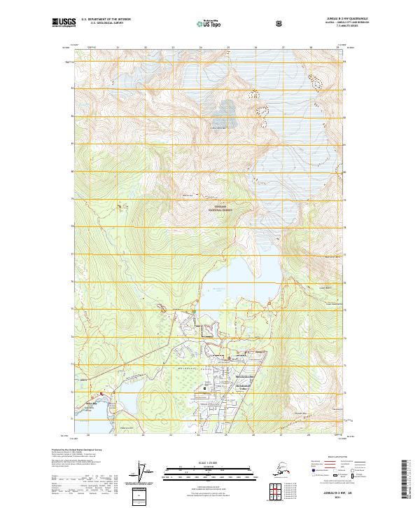 Juneau B-2 NW topographic map thumbnail