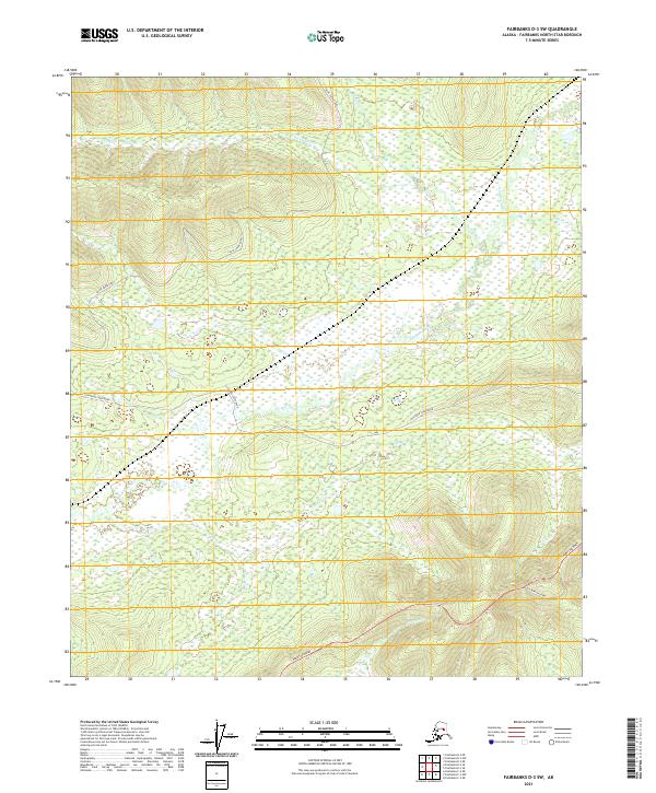 Fairbanks D-3 SW 2021 topographic map thumbnail