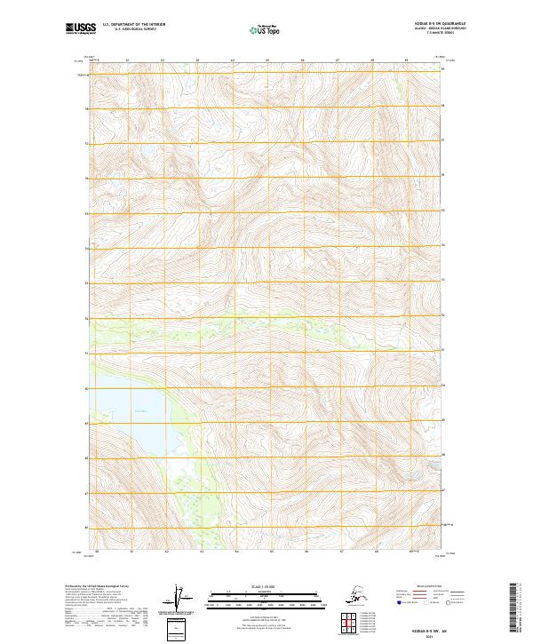 Kodiak B-5 SW topographic map thumbnail