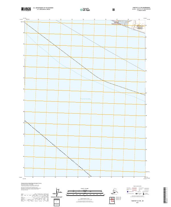 Yakutat A-2 SW topographic map thumbnail