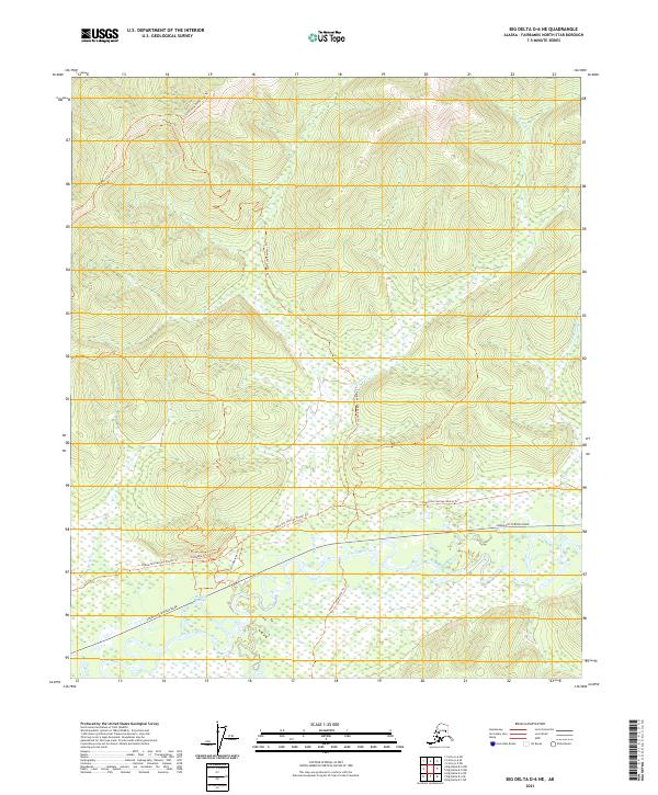 Big Delta D-6 NE 2021 topographic map preview