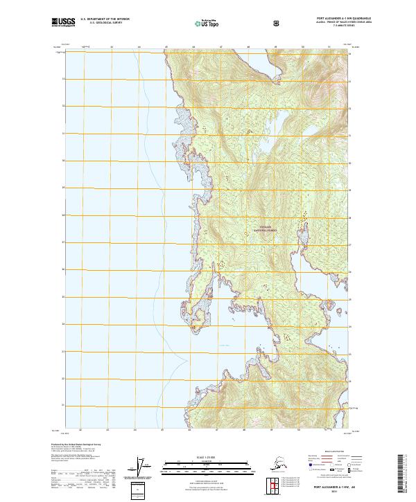 Port Alexander A-1 NW topographic map thumbnail