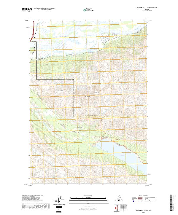 Anchorage B-6 NW 2021 topographic map thumbnail
