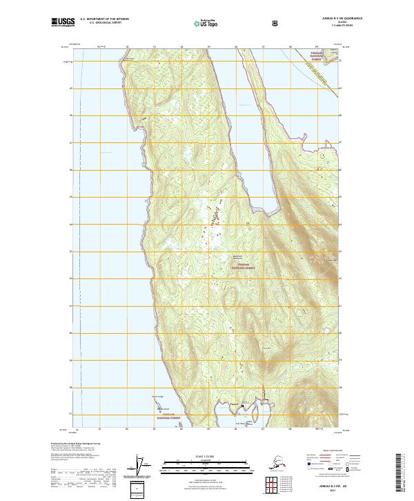 Juneau B-3 SW topographic map thumbnail