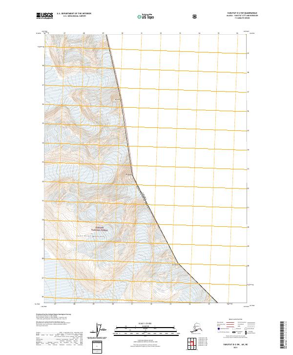 Yakutat D-2 SW topographic map thumbnail